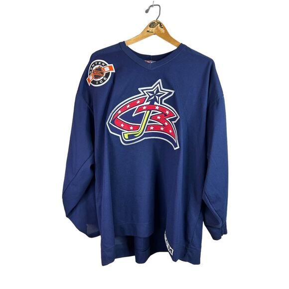 Columbus Blue Jackets Men’s Jersey Center Ice Embroidered NHL Navy Blue Size XXL - Picture 1 of 9